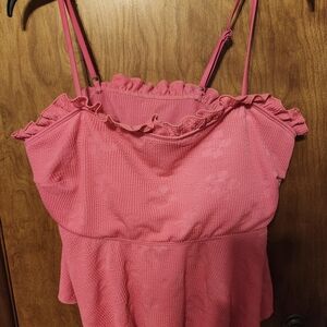 Pink Ruffled Women's Top